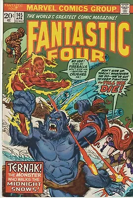 Buy Marvel's Comics Group FANTASTIC FOUR Issue #145 1974 Good Condition • 11.46£