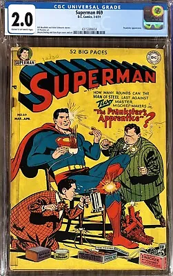 Buy Superman #69, Graded 2.0, Prankster App .. Released March 10, 1951 ￼ • 303.82£