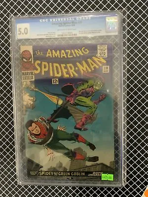 Buy Amazing Spider-man 39 Cgc 5.0 Green Goblin Revealed 1st John Romita Art (1966) • 336.01£