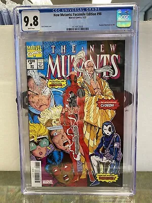 Buy Marvel 2023 THE NEW MUTANTS #98 Facsimile Edition Graded CGC 9.8 White Pages • 39.42£