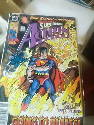 Buy Action Comics #656, Newsstand, 1st Blaze, 1990, Low Grade • 7.35£
