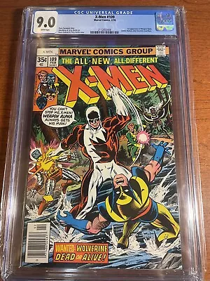 Buy Marvel X-MEN #109 CGC 9.0 1st Appearance Weapon Alpha (Vindicator) Marvel 1978 • 199.88£