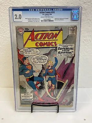 Buy Action Comics #252, May 1959, DC Comics, 1st Supergirl CGC 2.0 • 1,032.64£