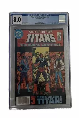 Buy Tales Of The Teen Titans #44 CGC 8.0 1st Nightwing & Jericho NEWSSTAND EDITION • 71.70£