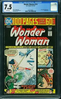 Buy Wonder Woman 214 Cgc 7.5 Wp Green Lantern 100 Page Issue  A1 • 102.90£