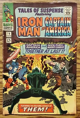 Buy Tales Of Suspense #78 (1966) - Iron Man/Captain America - Lee/Colan/Kirby - VG/F • 39.98£