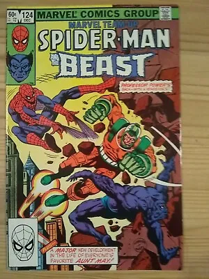 Buy Marvel Team Up / Spiderman / Beast / Marvel Comics / #124 / Dec.1982 • 7.99£