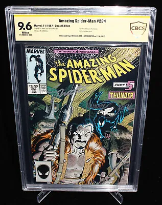 Buy Amazing Spider-Man #294 (CBCS 9.6) Signed By Mike Zeck & Jim Shooter - 1987 • 158.03£