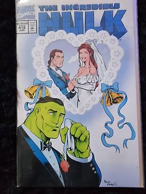 Buy Incredible Hulk # 418 Wedding Cover First Appearance Talos First Print • 3.95£