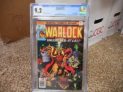 Buy Warlock 15 Cgc 9.2 Marvel 1976 WHITE Pgs Thanos Cover Last Issue Avengers Movie • 78.83£