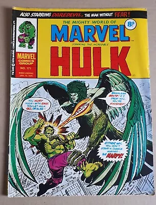 Buy The Mighty World Of Marvel: Incredible Hulk (Marvel Comics) (#171, Jan 10 1976) • 4£