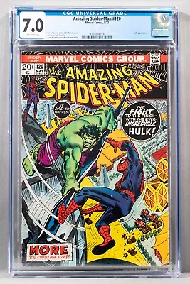Buy Amazing Spider-Man #120 (1973) CGC 7.0 Hulk App • 114.64£