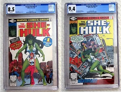 Buy Savage She-Hulk #1 CGC 8.5 ~ #2 CGC 9.4 ~ Marvel 1980 ~ Origin & 1st Appearance • 109.60£