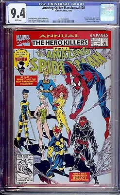 Buy AMAZING SPIDER-MAN Annual #26 - CGC 9.4 - WHITE 1992 - NEW WARRIORS APPEARANCE • 59.27£