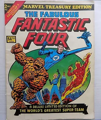Buy Fantastic Four - Treasury #2 - 1974 Re-prints 1st App. Silver Surfer & Galactus • 14£