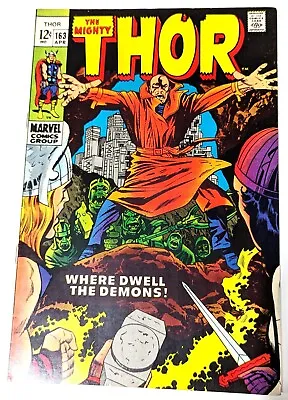 Buy The Mighty Thor #163 Cover Jack Kirby - Story Stan Lee • 35.58£