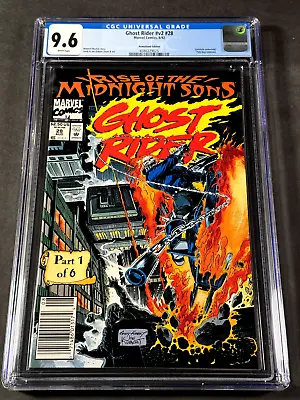 Buy Ghost Rider V2 #28 1992 CGC 9.6 4386329025 Howard Mackie Joe Kubert Newsstand • 66.94£
