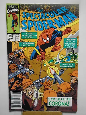 Buy SPECTACULAR SPIDER-MAN #177 (1991) Corona, Human Torch, Mr. Fantastic, Marvel • 3.12£