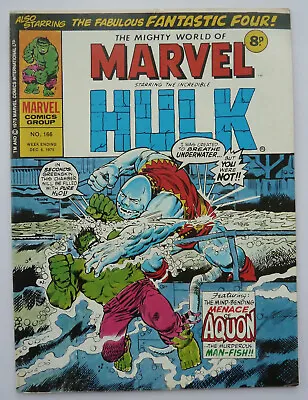 Buy Mighty World Of Marvel #166 - Hulk - Marvel UK Comic - 6 December 1975 VF- 7.5 • 5.99£