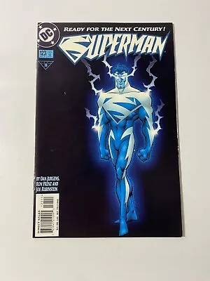 Buy Superman #123 DC Comics 1997 1st Electric Blue Suit Glow Cover Dan Jurgens NM • 12.78£