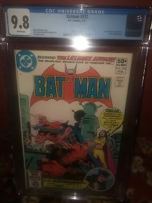 Buy BATMAN # 332 CGC 9.8 1981 1ST CATWOMAN SOLO STORY TALIA APPEARANCE White Pages • 224.97£