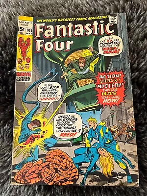 Buy Fantastic Four # 108 : Marvel Comics 1971 : 1st App Nega - Man ! : Annihilus !! • 2.75£