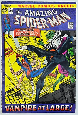 Buy The Amazing Spider-Man #102 1971 7.0 FVF 2nd App Morbius, Living Vampire! Lizard • 48.46£