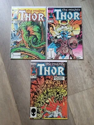 Buy Marvel Comics The Mighty Thor #341, 342 & 344 Lot Of 3  FN/VF 1983 • 11.24£