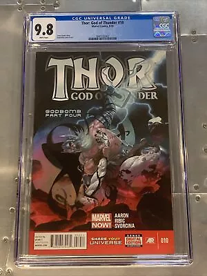 Buy Thor: God Of Thunder #10 Cgc 9.8 Nm/mt Godbomb Part Four White Pages • 49.99£