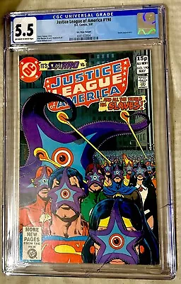 Buy Justice League Of America #190 May 1981 DC Comics  CGC 5.5 UK Var. Cracked Case • 18£
