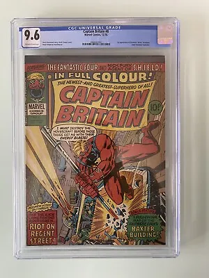 Buy Captain Britain #8 CGC 9.6 1976, 1st Betsy Braddock-Psylocke OW/W Pages! • 1,499£