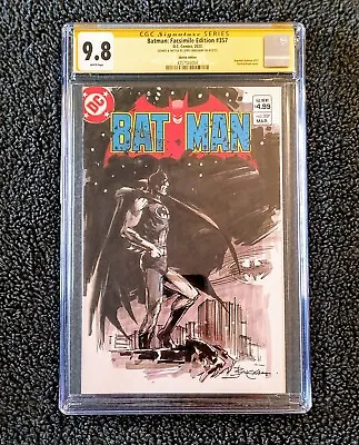 Buy CGC 9.8 Batman 357 Facsimile Edition Blank Variant Cover Jerry Bingham Sketch • 399.59£