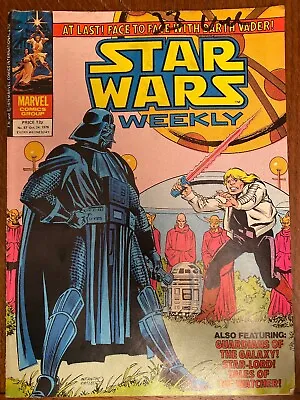 Buy Star Wars Weekly No. 87 At Last! Face To Face With Darth Vader! • 2.50£