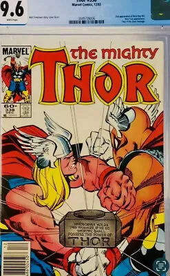 Buy THOR The Mighty #338 Marvel 1983 CGC 9.6 White Pages 2nd Beta Ray Bill • 315.18£