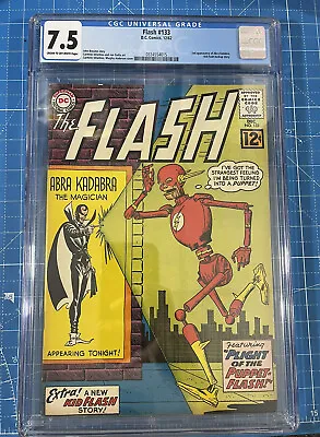 Buy Silver Age Comics DC The Flash #133 CGC 7.5 1962 Book • 160.86£