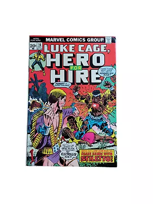 Buy Luke Cage, Hero For Hire #16/ Key 1st Stiletto Appearance/key Issue Fn+ Raw 1973 • 14.82£
