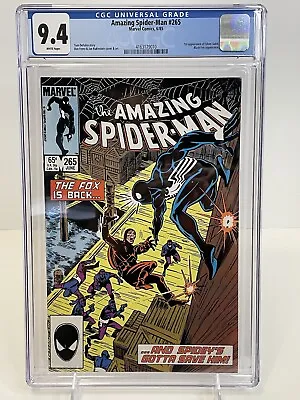 Buy Amazing Spider-Man #265 CGC 9.4 White Pages 1st App. Silver Sable 1985 Marvel. • 67.01£
