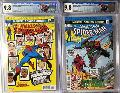 Buy Amazing Spider-man #121 122 Cgc 9.8 Nm/m Facsimile Editions Death Stacy & Goblin • 88.45£