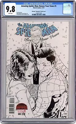 Buy Amazing Spider-Man Renew Your Vows #5F Quesada Unmasked B&W 1:250 CGC 9.8 2015 • 147.91£