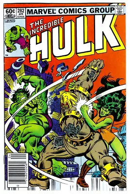 Buy THE INCREDIBLE HULK #282 In VF- A 1983 Marvel Comic With THE SHE-HULK • 19.77£