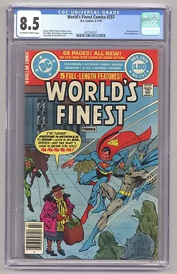 Buy World's Finest Comics 257 (CGC 8.5) Jim Aparo Wraparound Cover 1979 DC Y375 • 52.04£