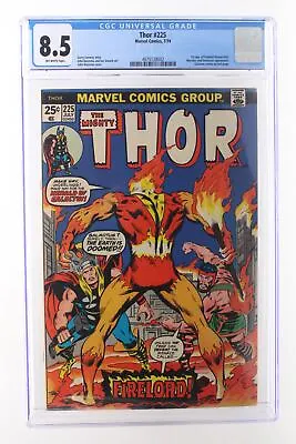 Buy Thor #225 - Marvel Comics 1974 CGC 8.5 1st App. Of Firelord (Pyreus Kril). Hercu • 86.31£