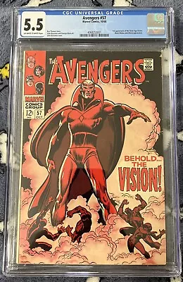 Buy Avengers #57 CGC 5.5 1st Appearance Of The Silver Age Vision 1968 Marvel Comics • 337.80£