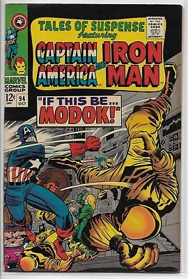 Buy Tales Of Suspense #94 Captain America Iron Man 1st Appearance Of Modok Fine+ • 87.15£