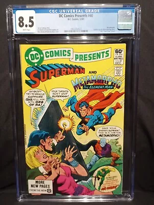 Buy DC Comics Presents #40 (12/81, DC) CGC 8.5 Superman & Metamorpho The Element Man • 20.57£