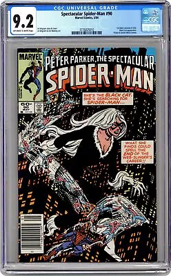 Buy Spectacular Spider-Man Peter Parker #90D CGC 9.2 1984 3776825010 • 130.87£