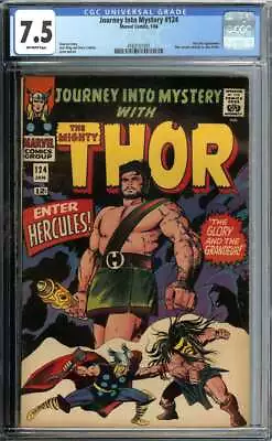 Buy Journey Into Mystery #124 Cgc 7.5 Ow Pages // Marvel Comics 1966 • 237.47£