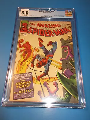 Buy Amazing Spider-man #21 Silver Age Human Torch CGC 5.0 VGF Solid Wow Beetle • 213.46£