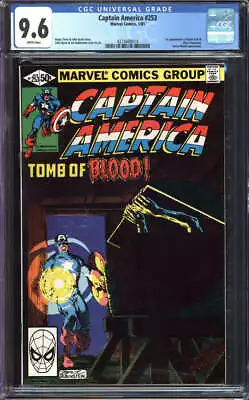 Buy Captain America #253 Cgc 9.6 White Pages // 1st Cameo Of Union Jack 1981 • 94.87£