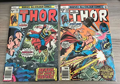 Buy Marvel Comics Mighty Thor Numbers 268 269 Walt Simonson Art Bronze Age 1977 Fair • 9£